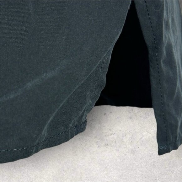 Allsaints Kaili Black Laced Dress Size 2 Shift Minimalist Split 100% Modal Mini - Picture 10 of 14